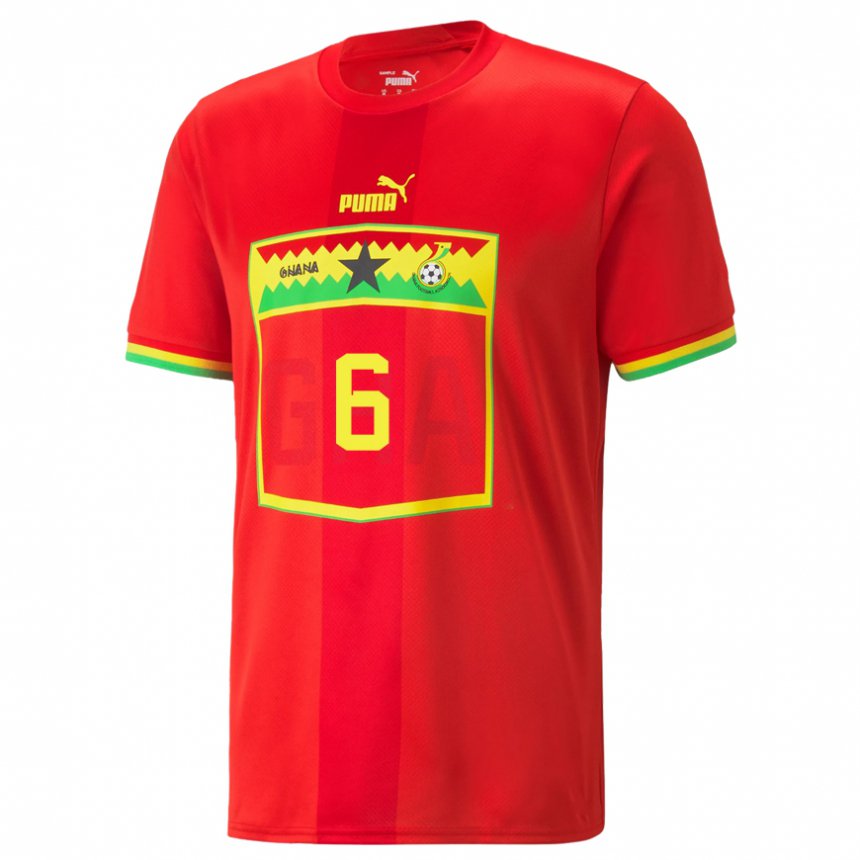 Kinder Ghanaische Elisha Owusu #6 Rot Auswärtstrikot Trikot 22-24 T-shirt Österreich