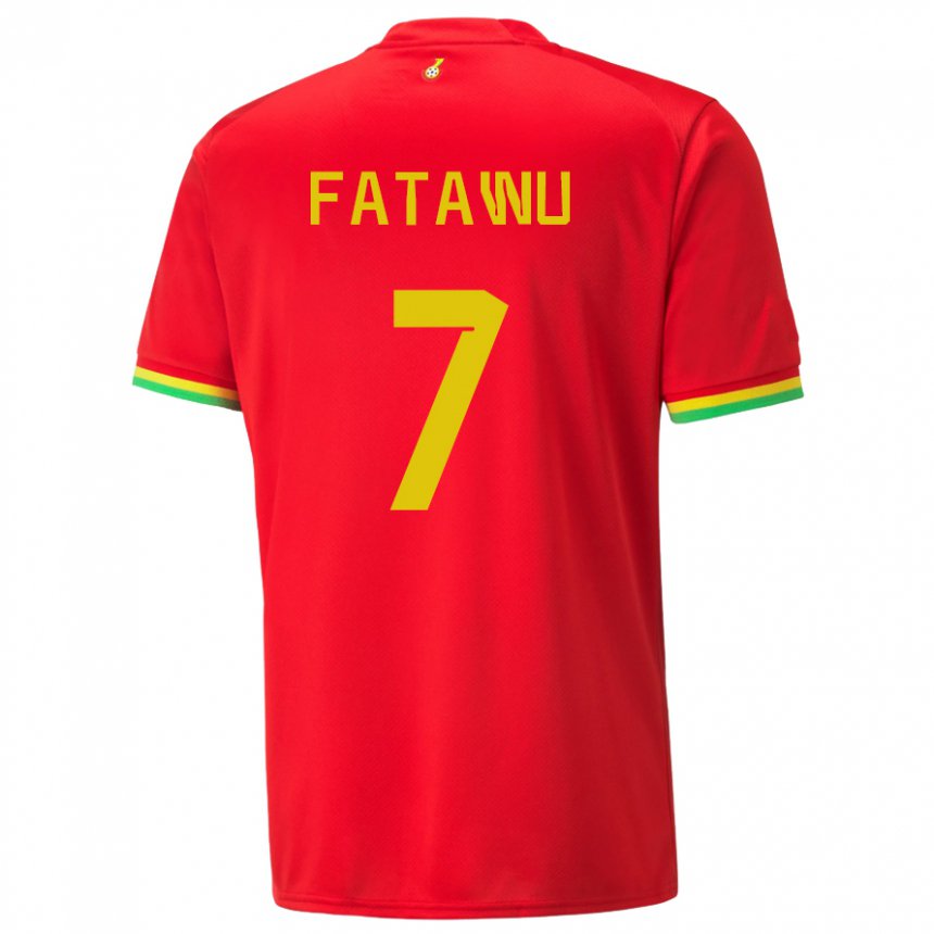 Kinder Ghanaische Issahaku Fatawu #7 Rot Auswärtstrikot Trikot 22-24 T-shirt Österreich