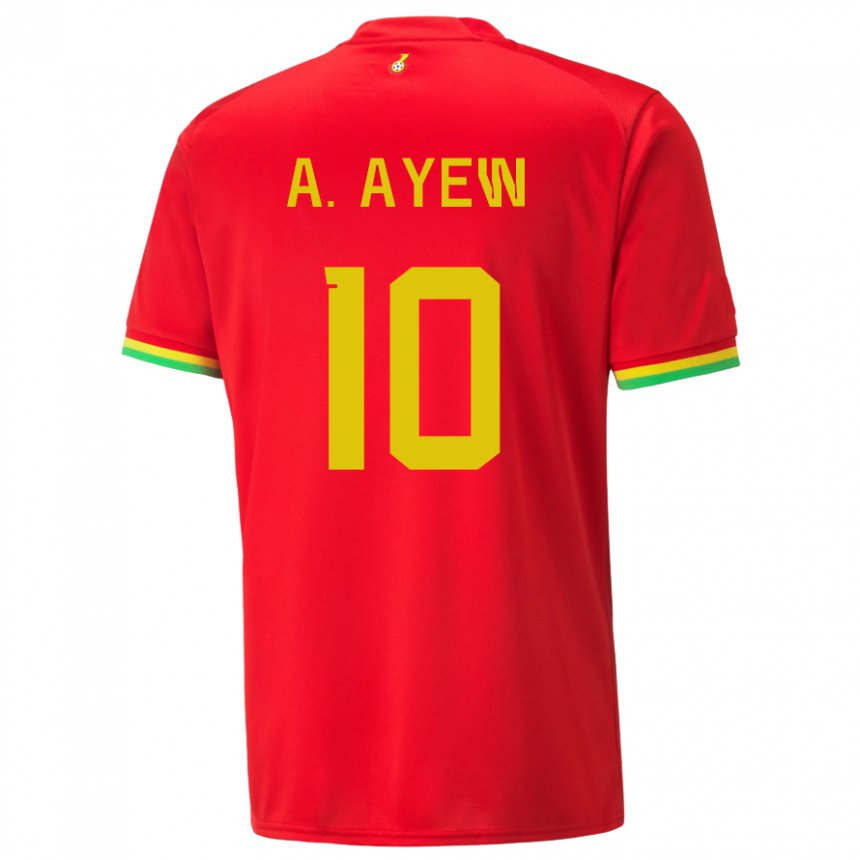 Kinder Ghanaische Andre Ayew #10 Rot Auswärtstrikot Trikot 22-24 T-shirt Österreich