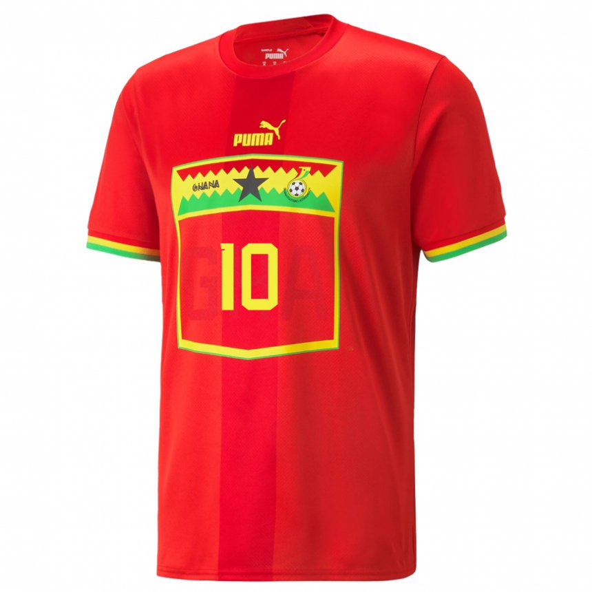 Kinder Ghanaische Andre Ayew #10 Rot Auswärtstrikot Trikot 22-24 T-shirt Österreich