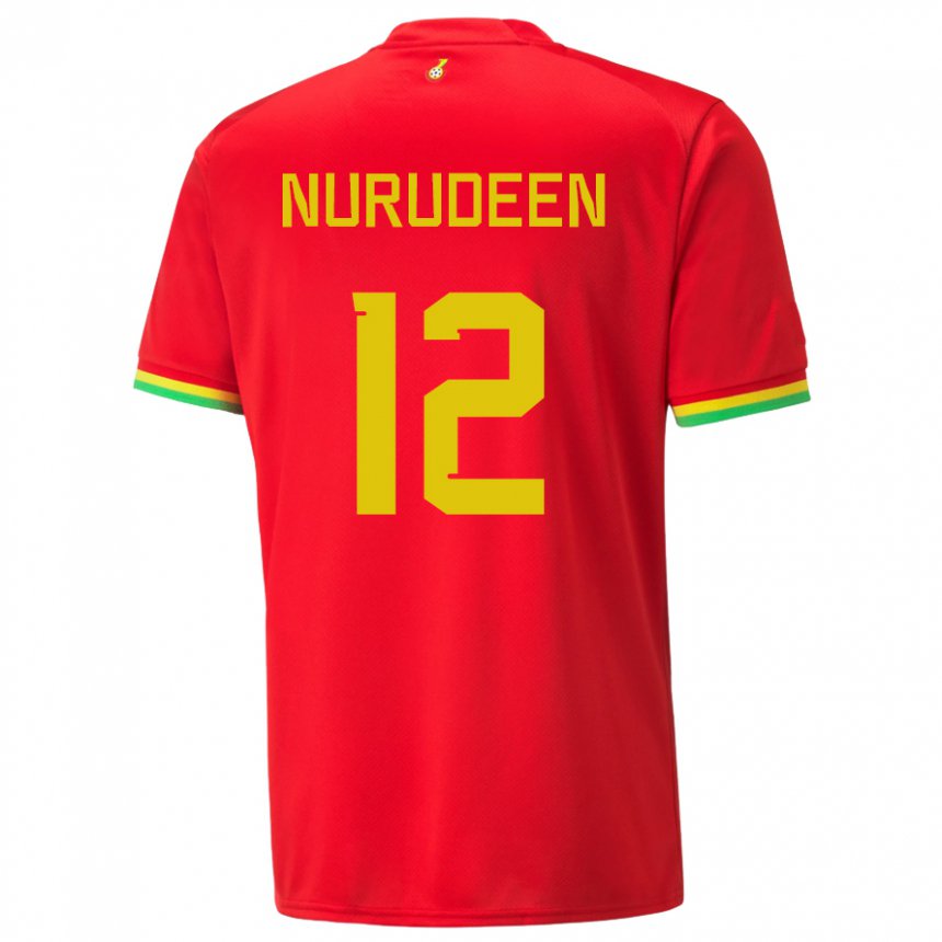 Kinder Ghanaische Abdul Nurudeen #12 Rot Auswärtstrikot Trikot 22-24 T-shirt Österreich