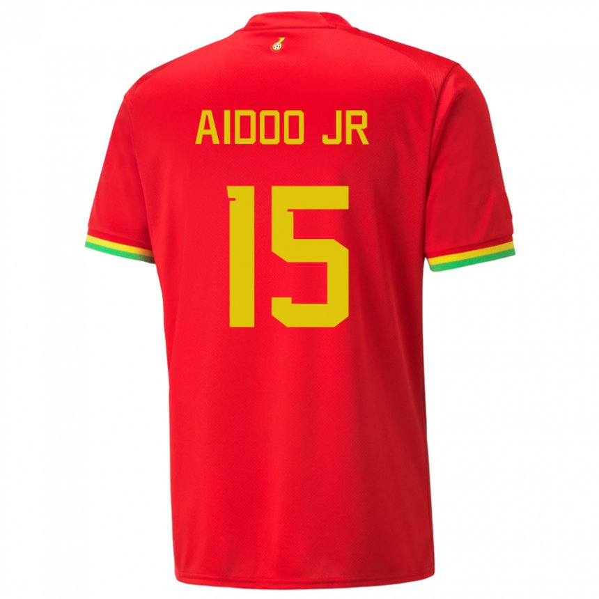 Kinder Ghanaische Joseph Aidoo #15 Rot Auswärtstrikot Trikot 22-24 T-shirt Österreich