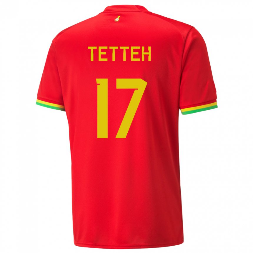 Kinder Ghanaische Benjamin Tetteh #17 Rot Auswärtstrikot Trikot 22-24 T-shirt Österreich