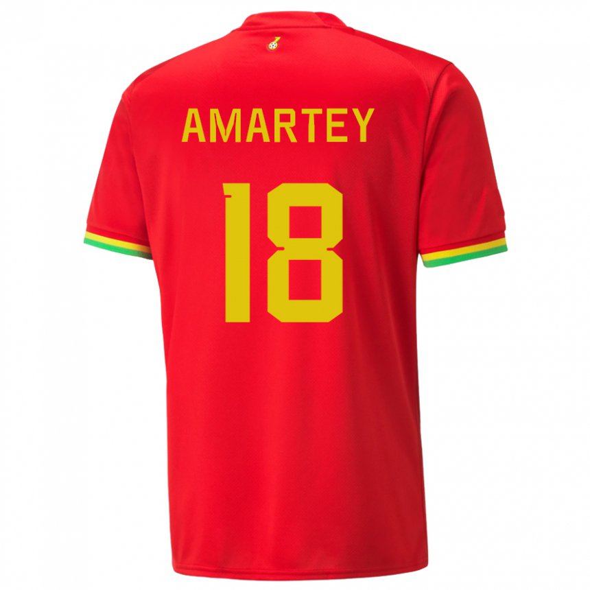 Kinder Ghanaische Daniel Amartey #18 Rot Auswärtstrikot Trikot 22-24 T-shirt Österreich