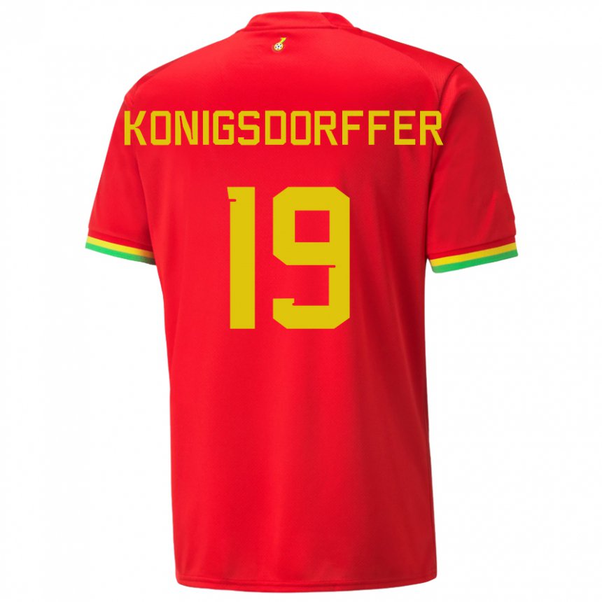 Kinder Ghanaische Ransford-yeboah Konigsdorffer #19 Rot Auswärtstrikot Trikot 22-24 T-shirt Österreich