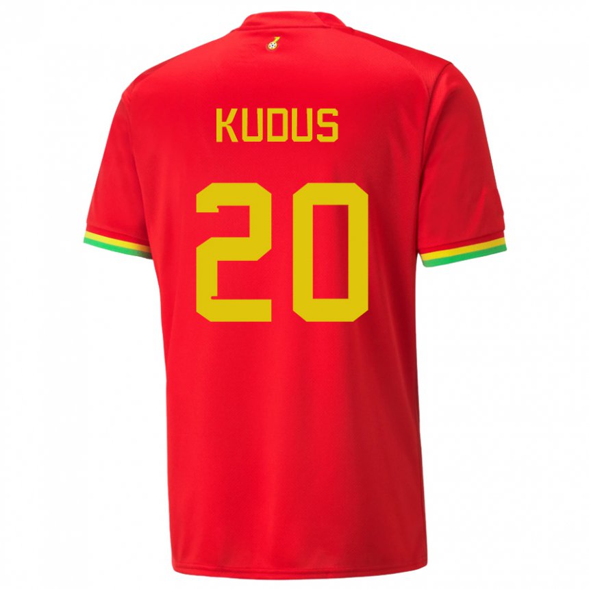 Kinder Ghanaische Mohammed Kudus #20 Rot Auswärtstrikot Trikot 22-24 T-shirt Österreich