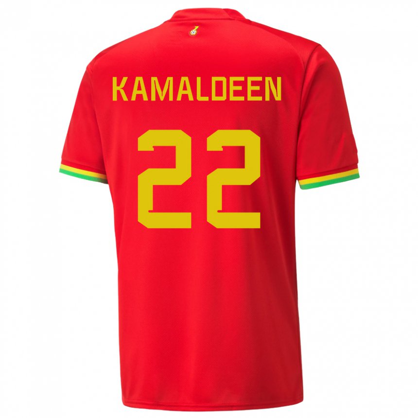 Kinder Ghanaische Kamaldeen Sulemana #22 Rot Auswärtstrikot Trikot 22-24 T-shirt Österreich