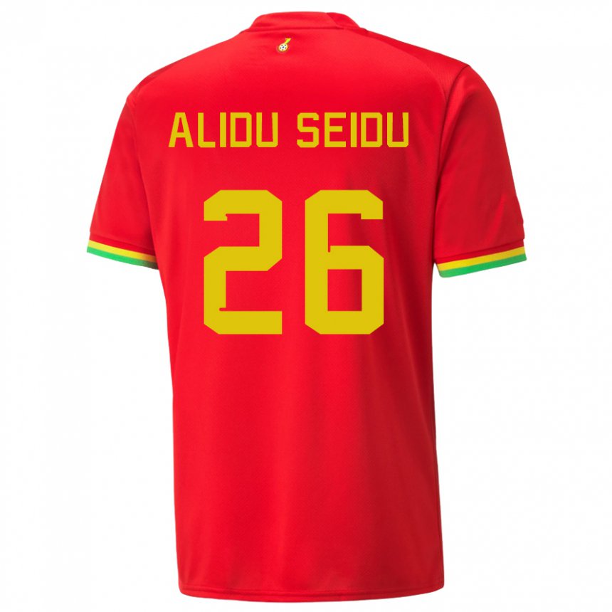 Kinder Ghanaische Alidu Seidu #26 Rot Auswärtstrikot Trikot 22-24 T-shirt Österreich