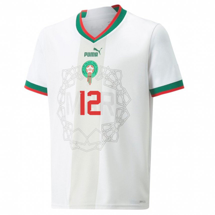 Kinder Marokkanische Munir Kajoui #12 Weiß Auswärtstrikot Trikot 22-24 T-shirt Österreich