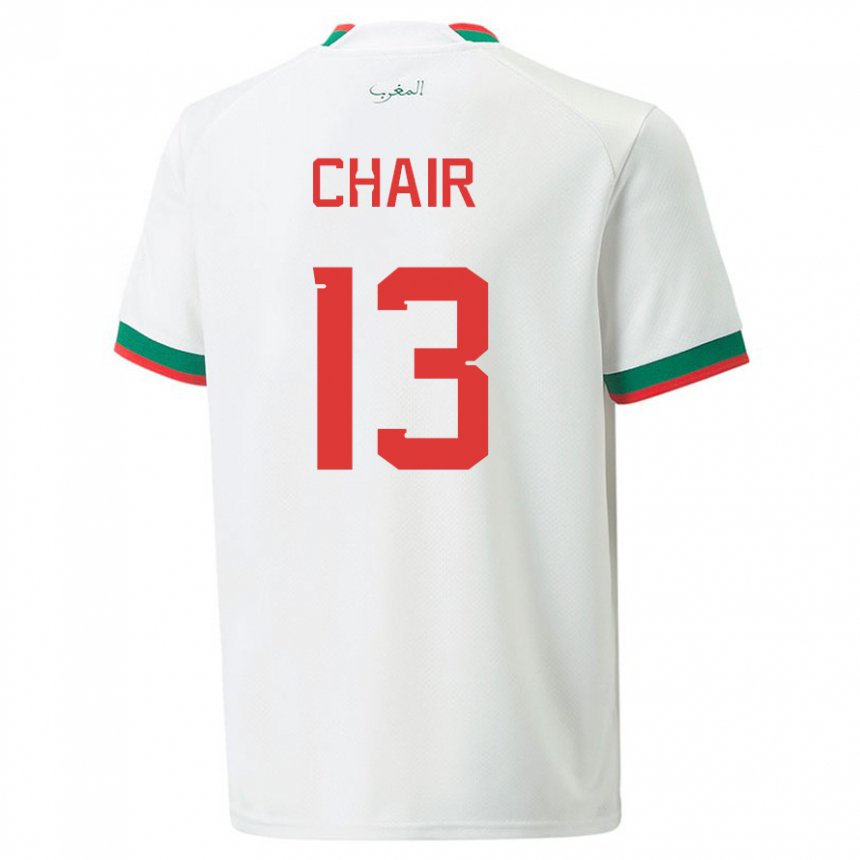 Kinder Marokkanische Iliass Chair #13 Weiß Auswärtstrikot Trikot 22-24 T-shirt Österreich