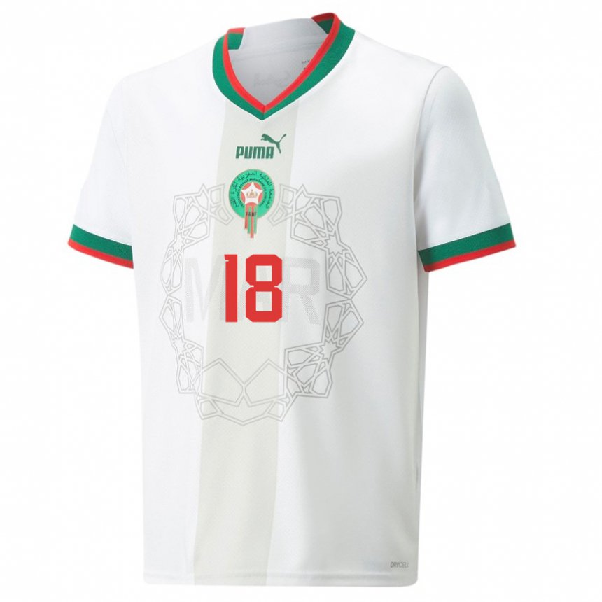 Kinder Marokkanische Amine Harith #18 Weiß Auswärtstrikot Trikot 22-24 T-shirt Österreich