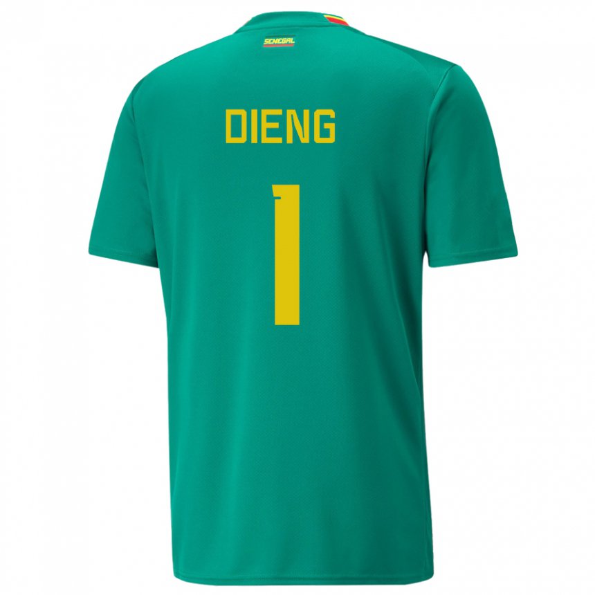 Kinder Senegalesische Timothy Dieng #1 Grün Auswärtstrikot Trikot 22-24 T-shirt Österreich