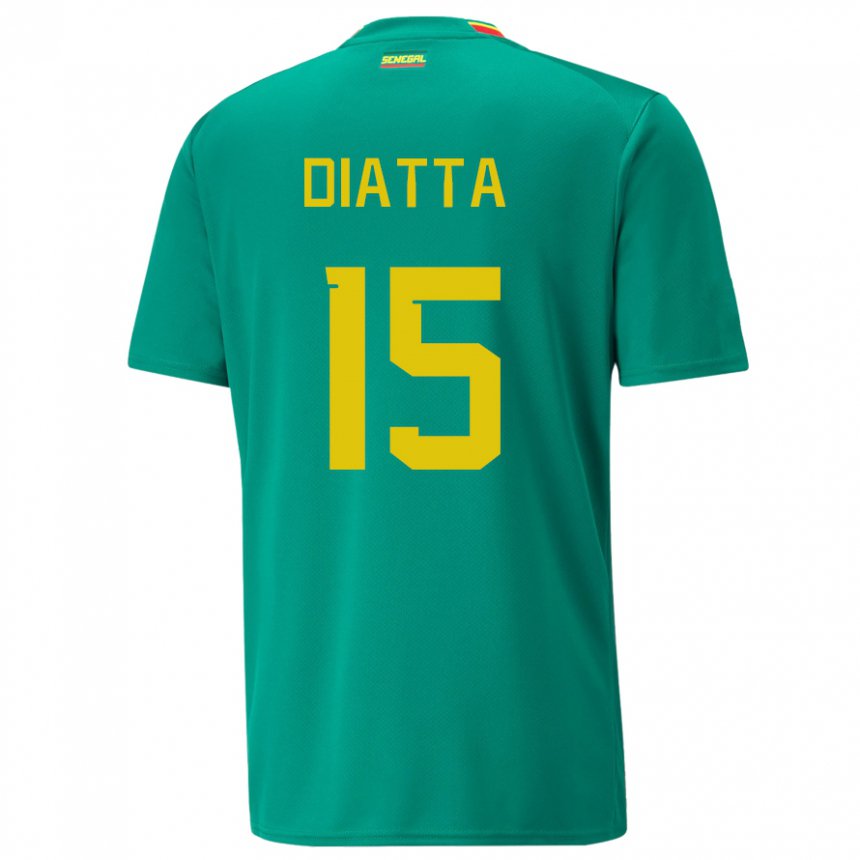 Kinder Senegalesische Krepin Diatta #15 Grün Auswärtstrikot Trikot 22-24 T-shirt Österreich