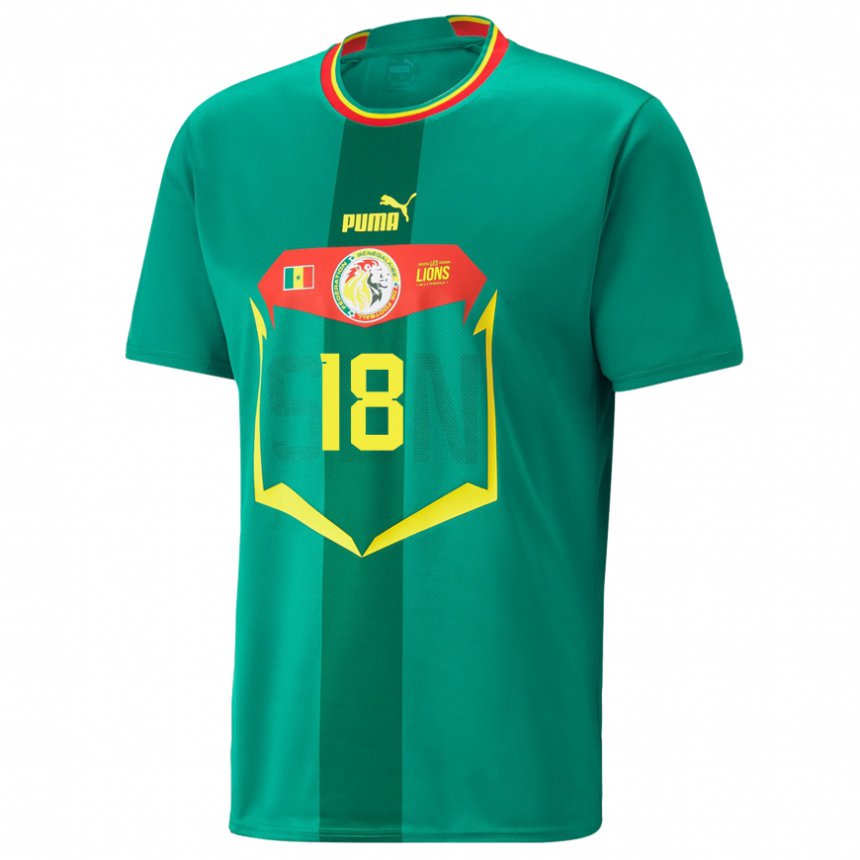 Kinder Senegalesische Ismaila Sarr #18 Grün Auswärtstrikot Trikot 22-24 T-shirt Österreich