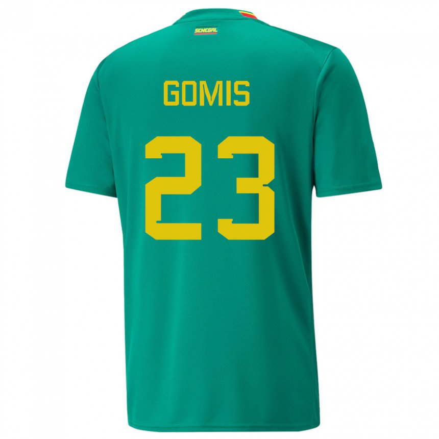 Kinder Senegalesische Alfred Gomis #23 Grün Auswärtstrikot Trikot 22-24 T-shirt Österreich