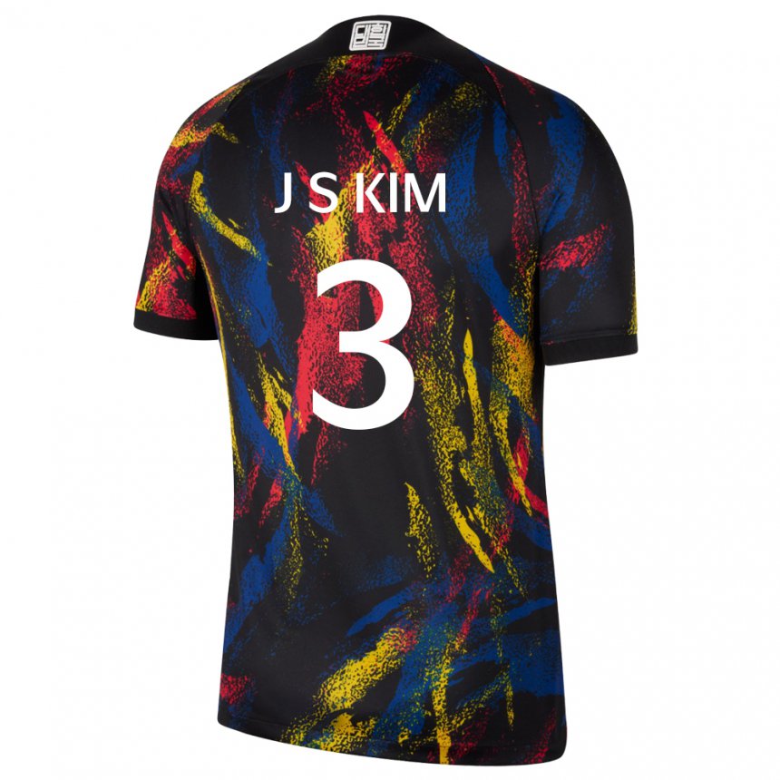 Kinder Südkoreanische Jin-su Kim #3 Mehrfarbig Auswärtstrikot Trikot 22-24 T-shirt Österreich