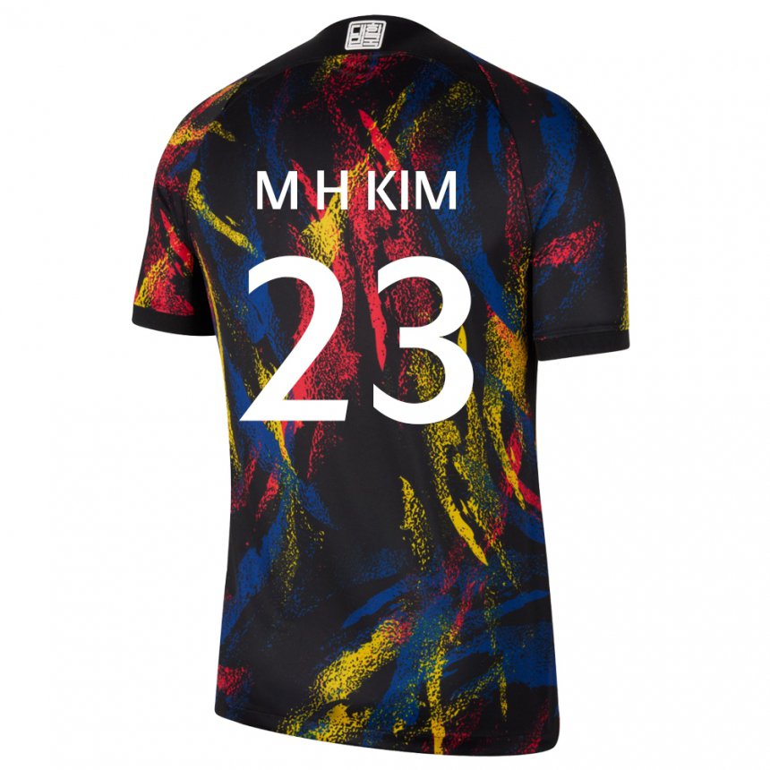 Kinder Südkoreanische Moon-hwan Kim #23 Mehrfarbig Auswärtstrikot Trikot 22-24 T-shirt Österreich