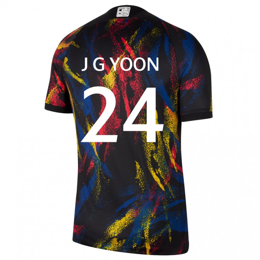 Kinder Südkoreanische Jong-gyu Yoon #24 Mehrfarbig Auswärtstrikot Trikot 22-24 T-shirt Österreich