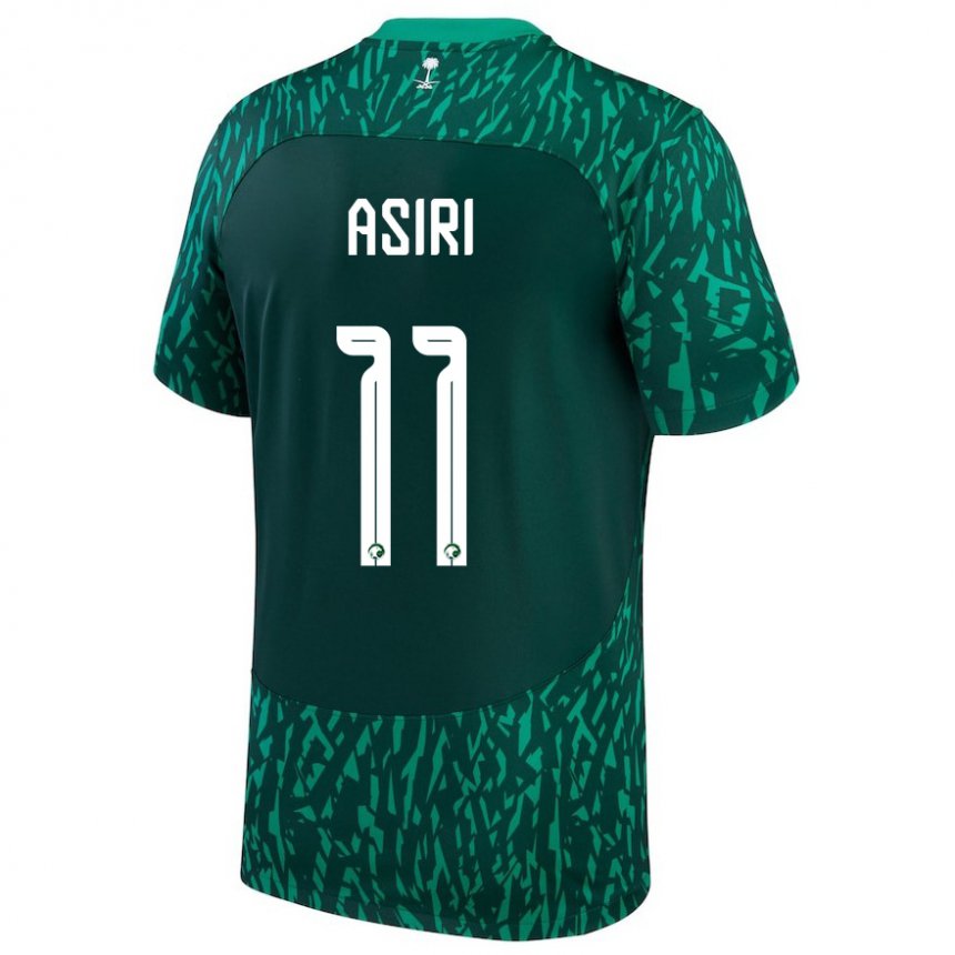 Kinder Saudi-arabische Haitham Asiri #11 Dunkelgrün Auswärtstrikot Trikot 22-24 T-shirt Österreich