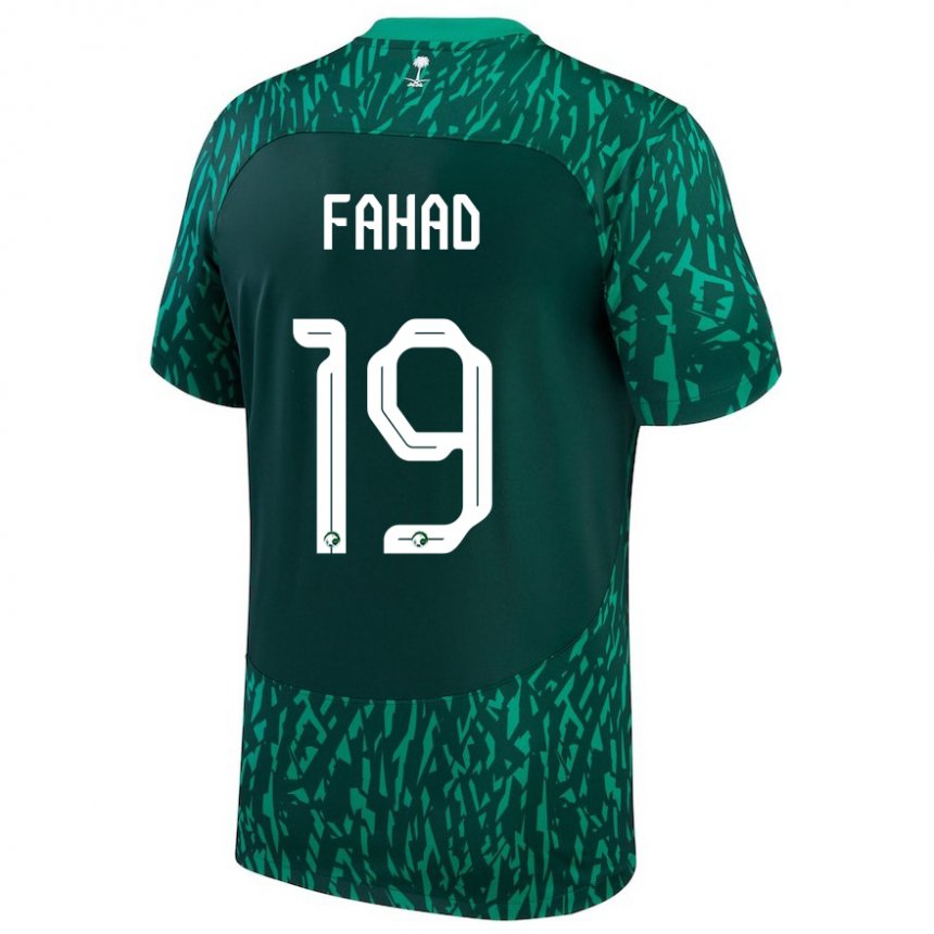 Kinder Saudi-arabische Fahad Al Muwallad #19 Dunkelgrün Auswärtstrikot Trikot 22-24 T-shirt Österreich