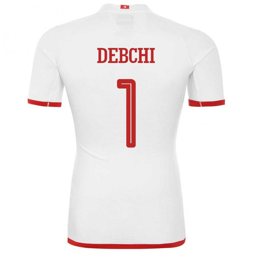 Kinder Tunesische Mohamed Sedki Debchi #1 Weiß Auswärtstrikot Trikot 22-24 T-shirt Österreich