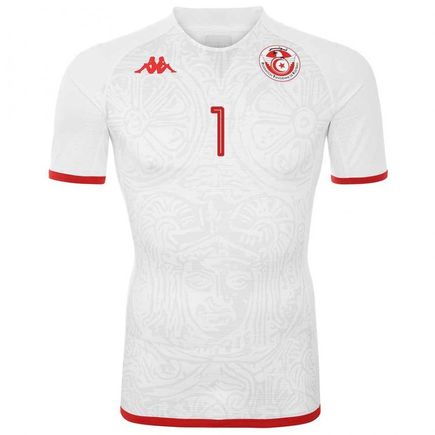 Kinder Tunesische Mohamed Sedki Debchi #1 Weiß Auswärtstrikot Trikot 22-24 T-shirt Österreich