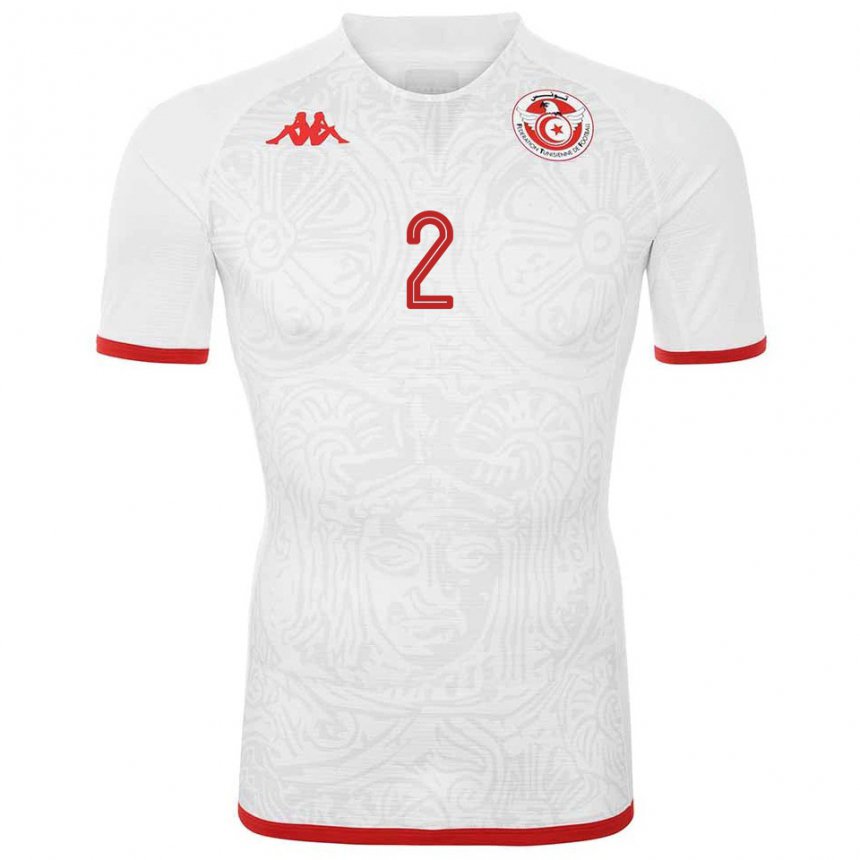 Kinder Tunesische Bilel Ifa #2 Weiß Auswärtstrikot Trikot 22-24 T-shirt Österreich