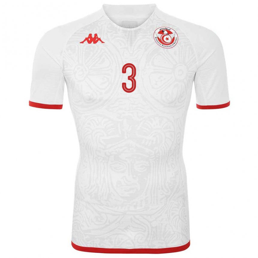 Kinder Tunesische Montassar Talbi #3 Weiß Auswärtstrikot Trikot 22-24 T-shirt Österreich