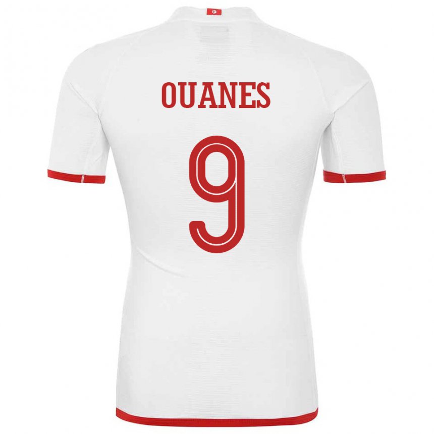 Kinder Tunesische Mortadha Ben Ouanes #9 Weiß Auswärtstrikot Trikot 22-24 T-shirt Österreich