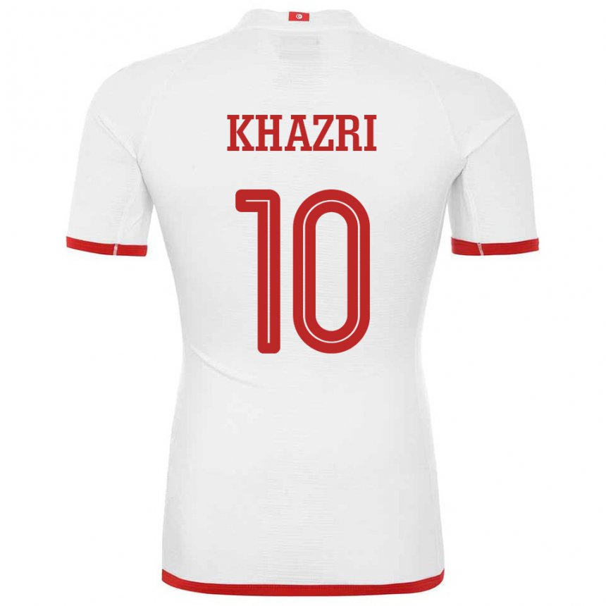 Kinder Tunesische Wahbi Khazri #10 Weiß Auswärtstrikot Trikot 22-24 T-shirt Österreich