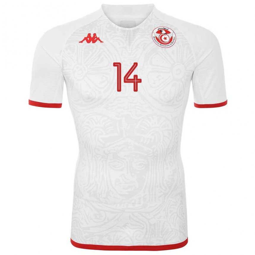 Kinder Tunesische Hannibal Mejbri #14 Weiß Auswärtstrikot Trikot 22-24 T-shirt Österreich