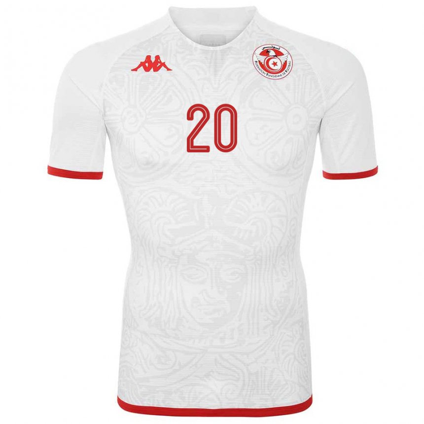 Kinder Tunesische Mohamed Drager #20 Weiß Auswärtstrikot Trikot 22-24 T-shirt Österreich