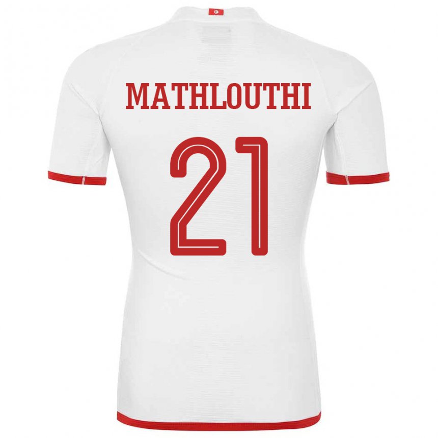 Kinder Tunesische Hamza Mathlouthi #21 Weiß Auswärtstrikot Trikot 22-24 T-shirt Österreich