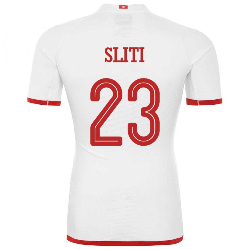 Kinder Tunesische Naim Sliti #23 Weiß Auswärtstrikot Trikot 22-24 T-shirt Österreich