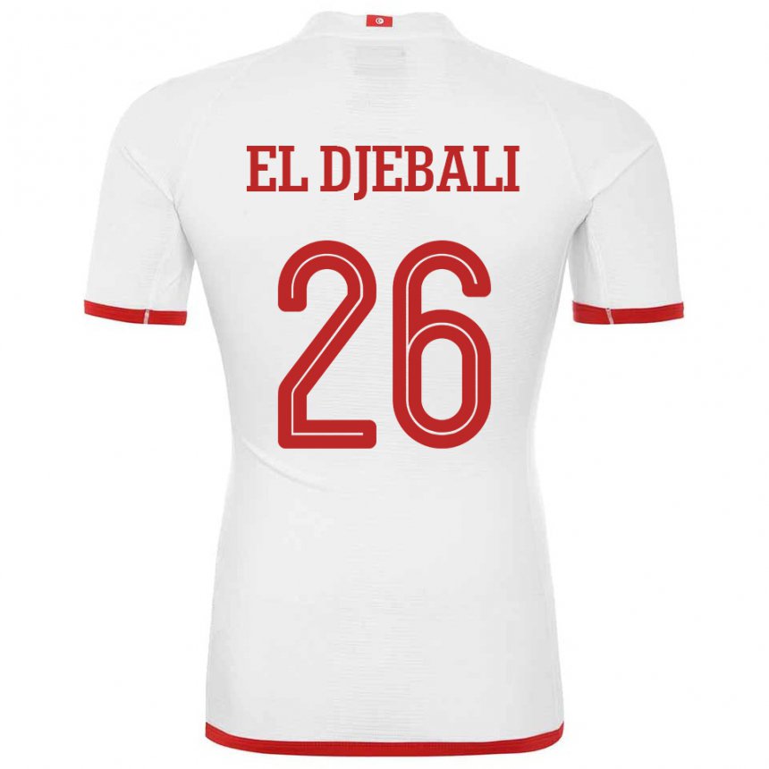 Kinder Tunesische Chaim El Djebali #26 Weiß Auswärtstrikot Trikot 22-24 T-shirt Österreich