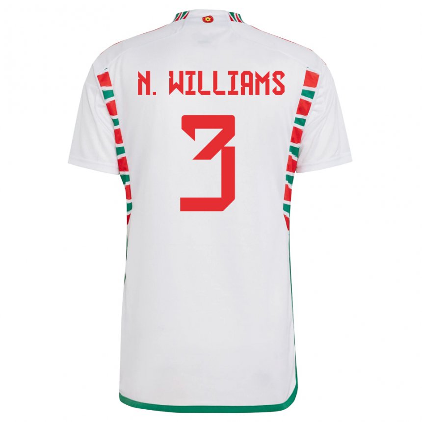 Kinder Walisische Neco Williams #3 Weiß Auswärtstrikot Trikot 22-24 T-shirt Österreich