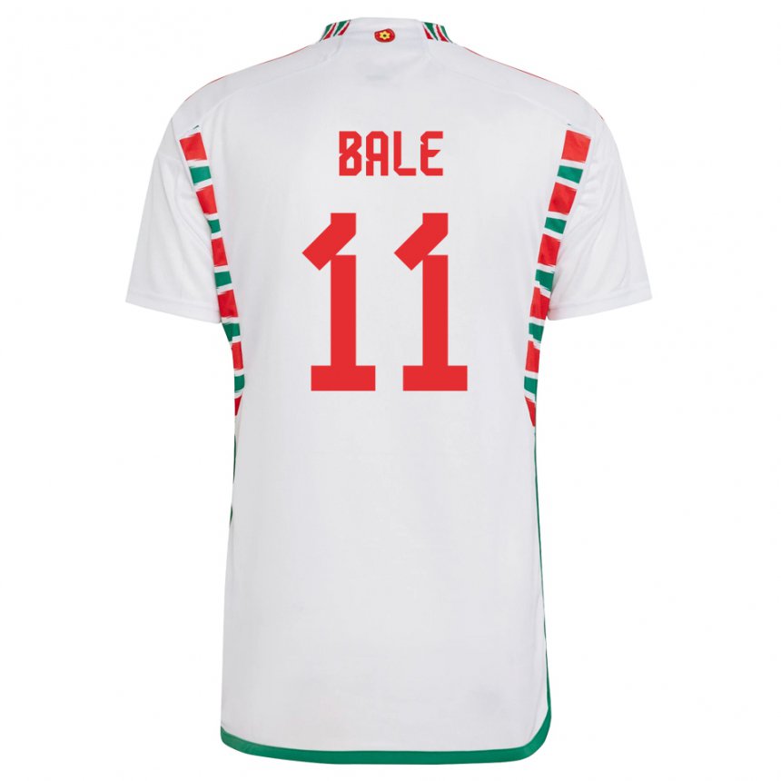 Kinder Walisische Gareth Bale #11 Weiß Auswärtstrikot Trikot 22-24 T-shirt Österreich