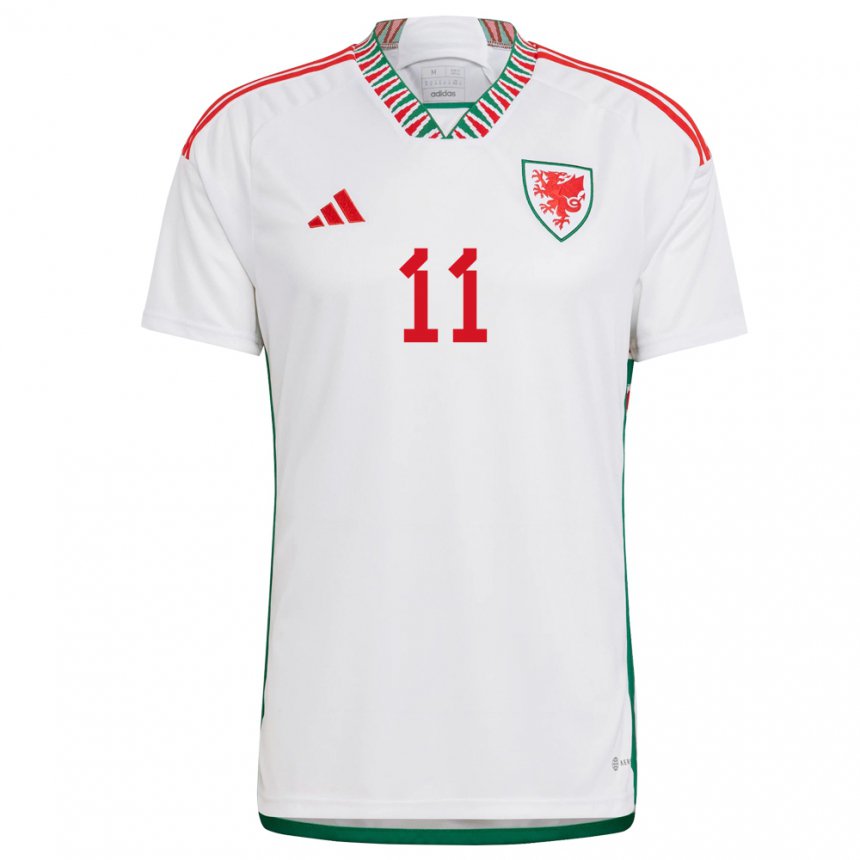 Kinder Walisische Gareth Bale #11 Weiß Auswärtstrikot Trikot 22-24 T-shirt Österreich