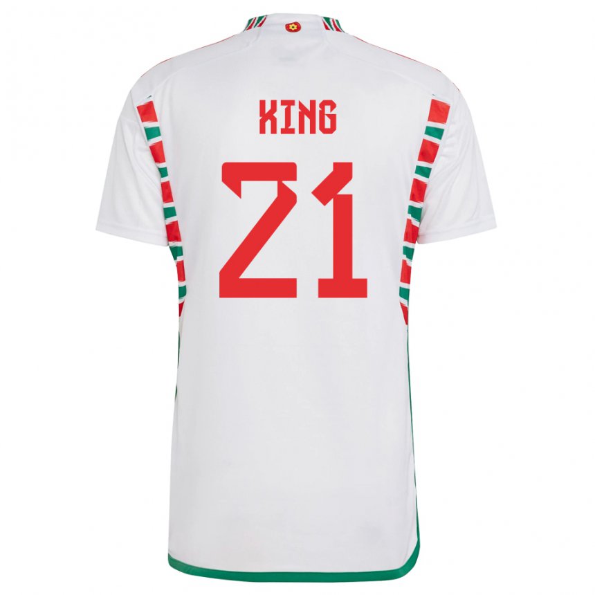 Kinder Walisische Tom King #21 Weiß Auswärtstrikot Trikot 22-24 T-shirt Österreich