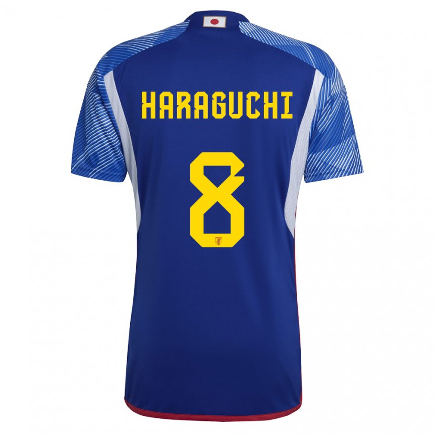 Herren Japanische Genki Haraguchi #8 Königsblau Heimtrikot Trikot 22-24 T-shirt Österreich