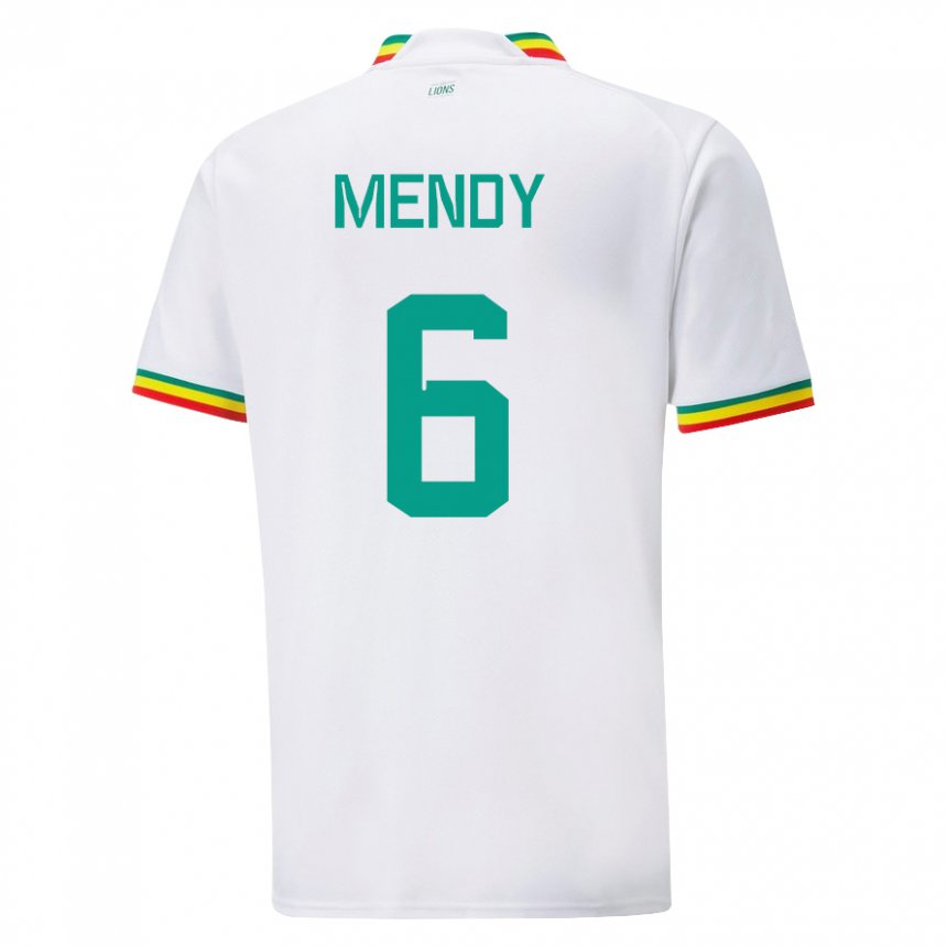 Herren Senegalesische Nampalys Mendy #6 Weiß Heimtrikot Trikot 22-24 T-shirt Österreich