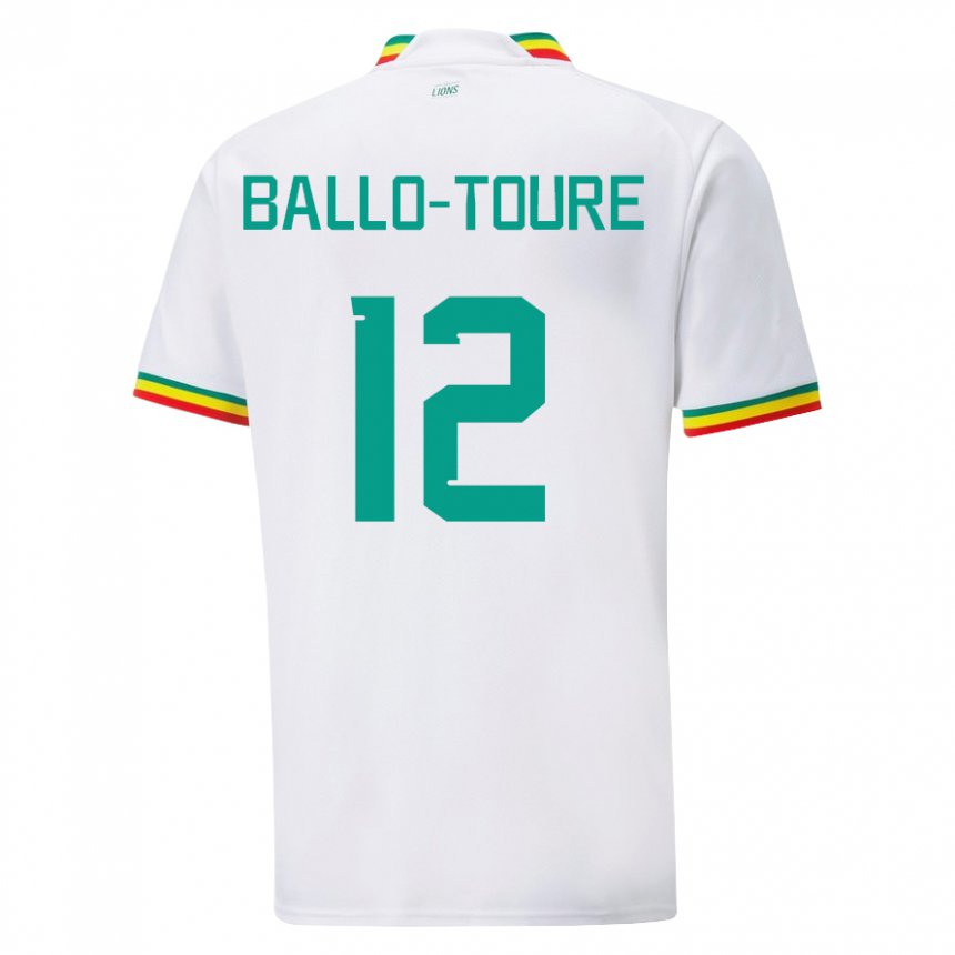 Herren Senegalesische Fode Ballo-toure #12 Weiß Heimtrikot Trikot 22-24 T-shirt Österreich