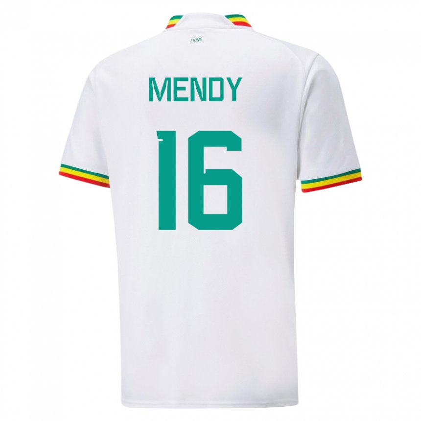 Herren Senegalesische Edouard Mendy #16 Weiß Heimtrikot Trikot 22-24 T-shirt Österreich