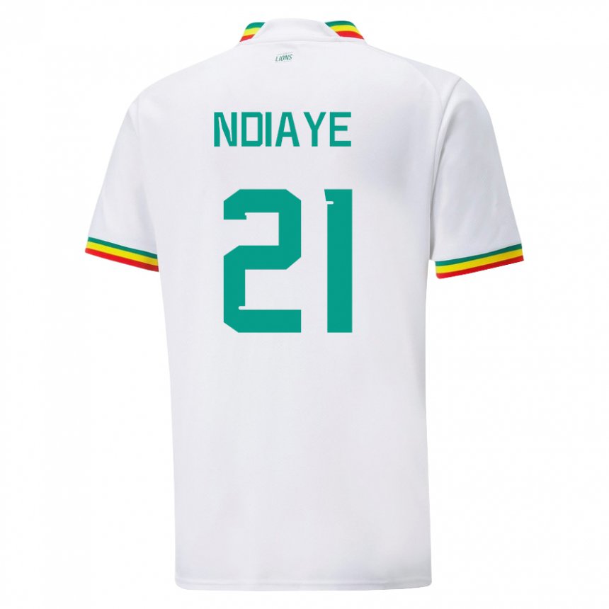 Herren Senegalesische Iliman Ndiaye #21 Weiß Heimtrikot Trikot 22-24 T-shirt Österreich