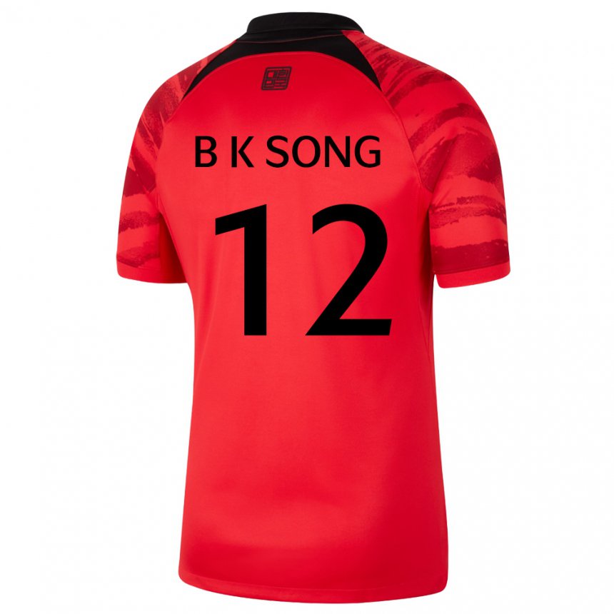 Herren Südkoreanische Bum-keun Song #12 Rot Schwarz Heimtrikot Trikot 22-24 T-shirt Österreich