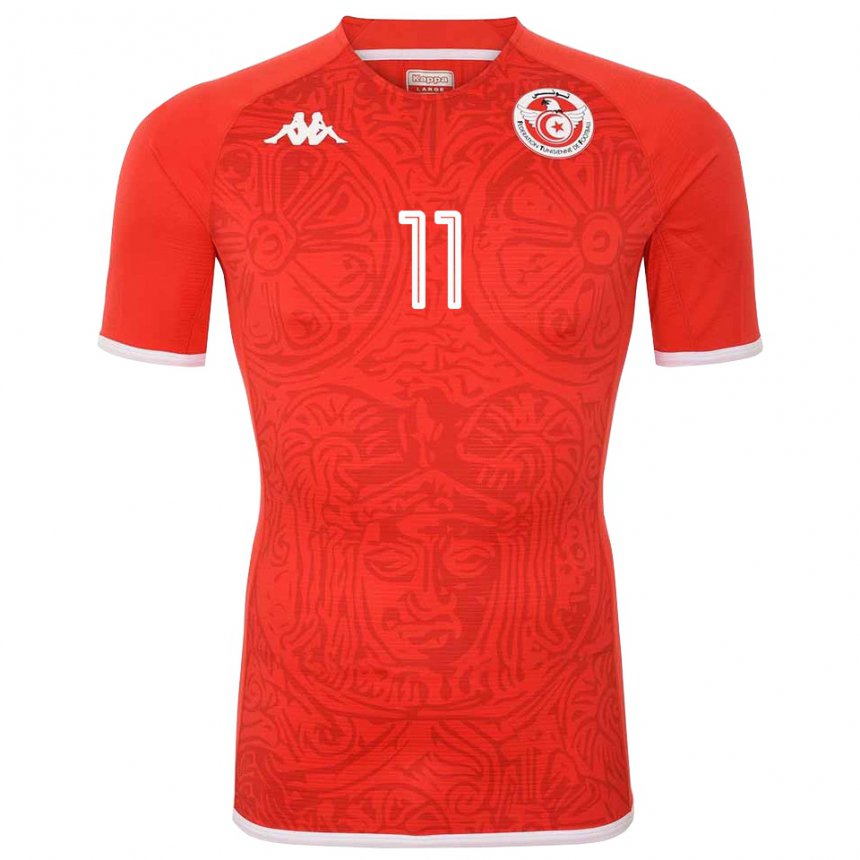 Herren Tunesische Taha Yassine Khenissi #11 Rot Heimtrikot Trikot 22-24 T-shirt Österreich