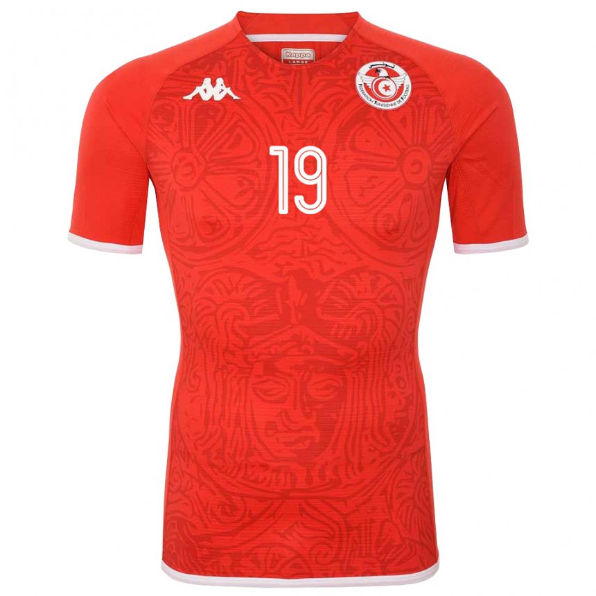 Herren Tunesische Seifeddin Jaziri #19 Rot Heimtrikot Trikot 22-24 T-shirt Österreich