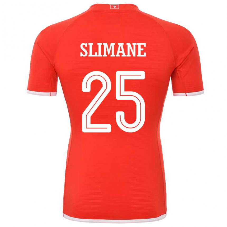 Herren Tunesische Anis Ben Slimane #25 Rot Heimtrikot Trikot 22-24 T-shirt Österreich