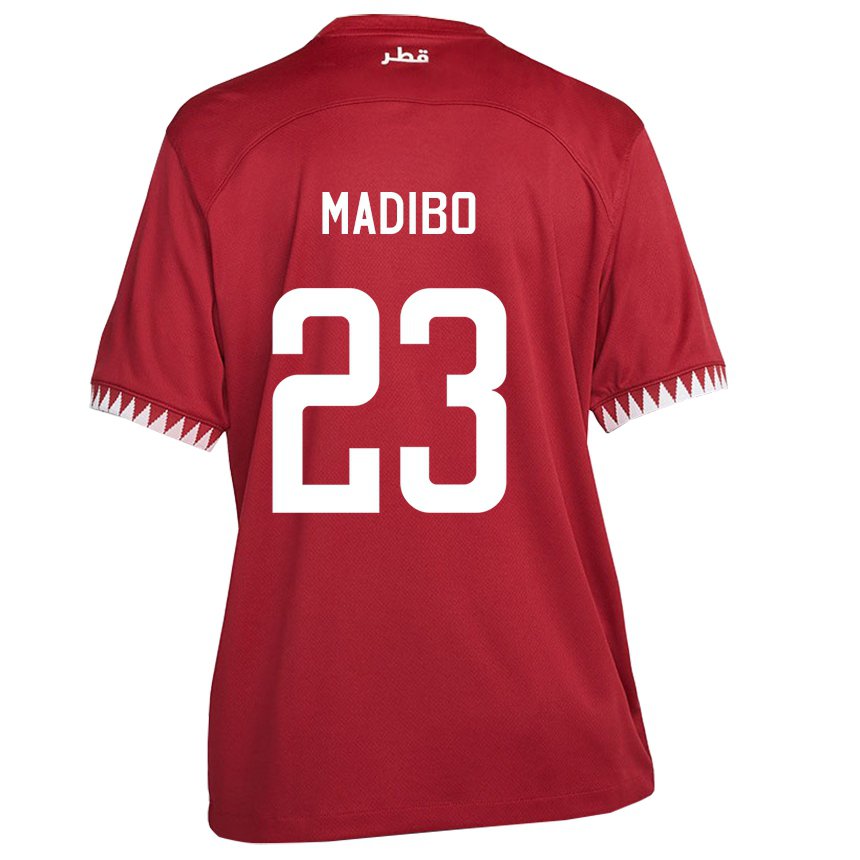 Herren Katarische Assim Madibo #23 Kastanienbraun Heimtrikot Trikot 22-24 T-shirt Österreich