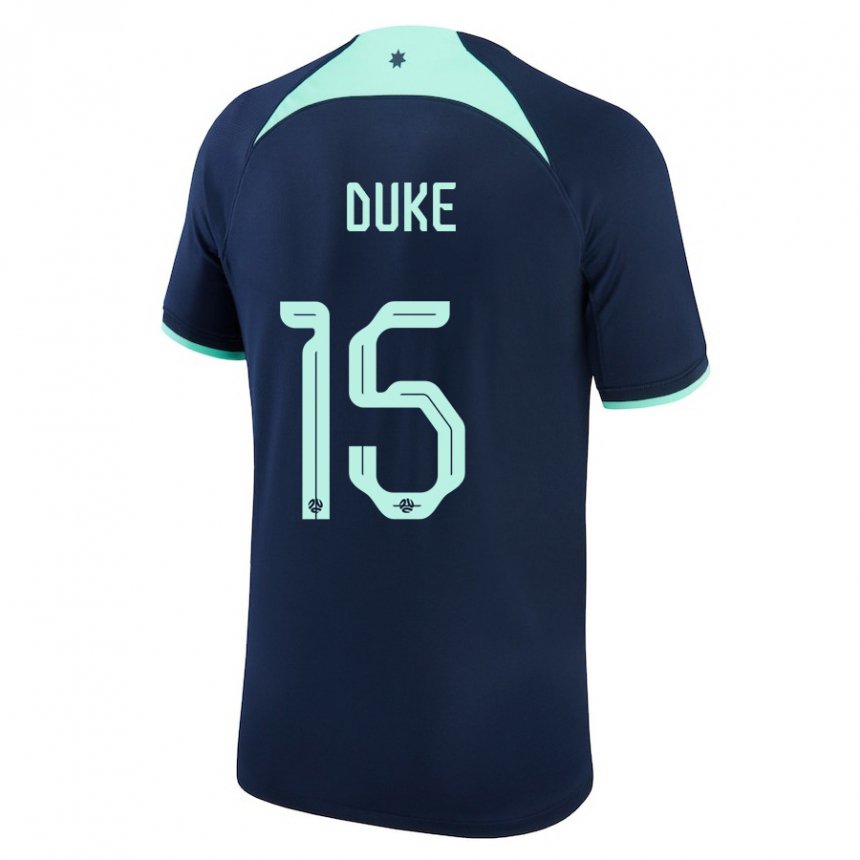 Herren Australische Mitchell Duke #15 Dunkelblau Auswärtstrikot Trikot 22-24 T-shirt Österreich